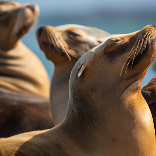 קבוצת אריות ים מתחממת בשמש ב-La Jolla Lion Rookery