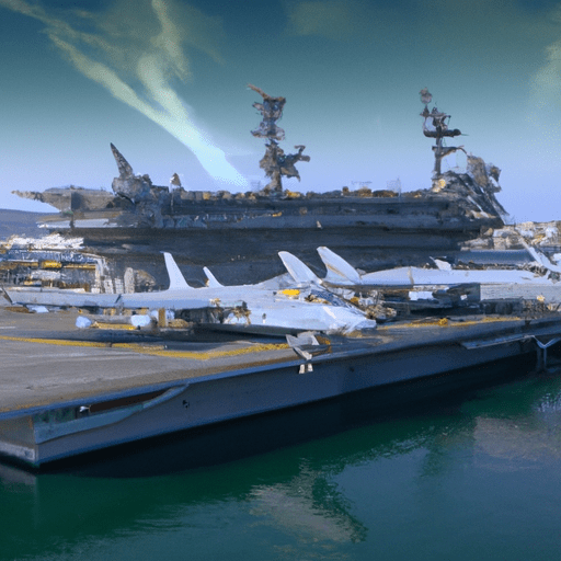 מוזיאון USS Midway האייקוני, עם גוף הספינה האדיר שלו והמטוסים ההיסטוריים המוצגים על סיפון הטיסה