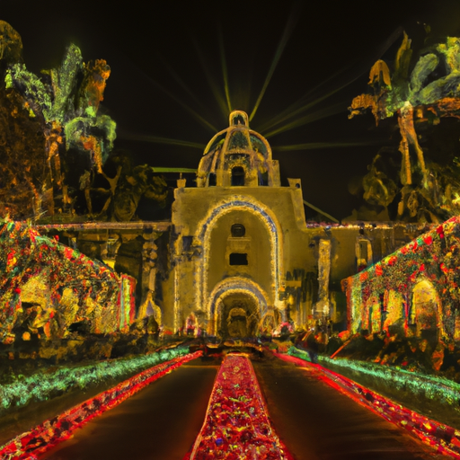 תצוגת אורות חג מרשימה בפארק בלבואה