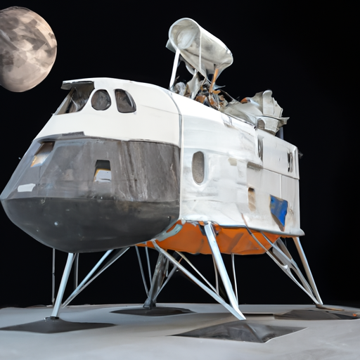 דגם בגודל טבעי של אפולו Lunar Module, החללית שהנחתה בני אדם על הירח
