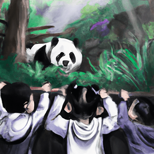 ילדים צופים בהתרגשות בפנדה בגן החיות של סן דייגו