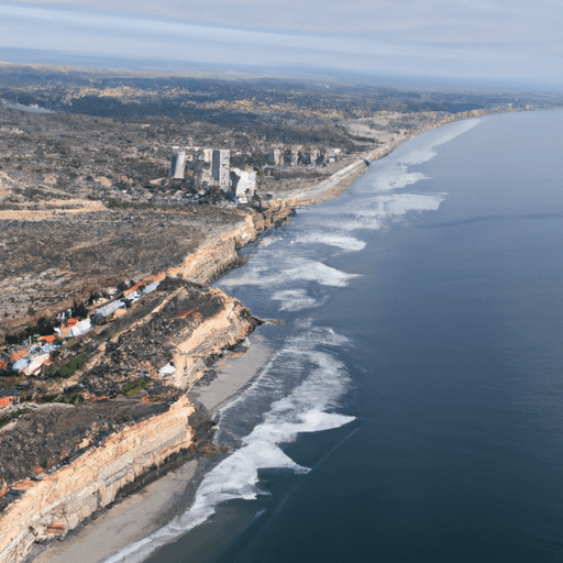 מבט אווירי על קו החוף היפה של סן דייגו