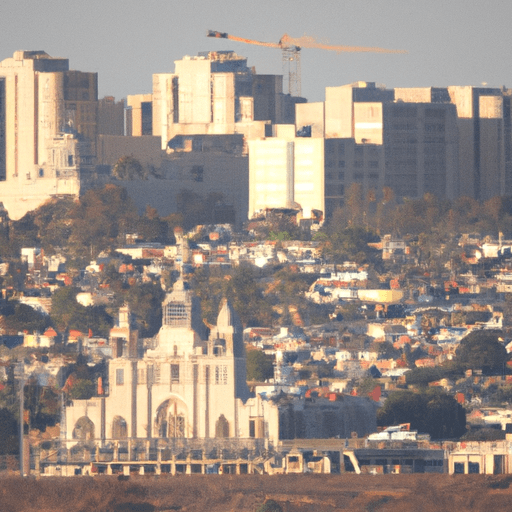 נוף פנורמי של סן דייגו עם כיתוב המדגיש את ההיצע הדתי שלה