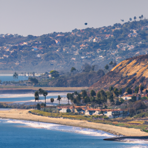 נוף ציורי של קו החוף של דרום קליפורניה